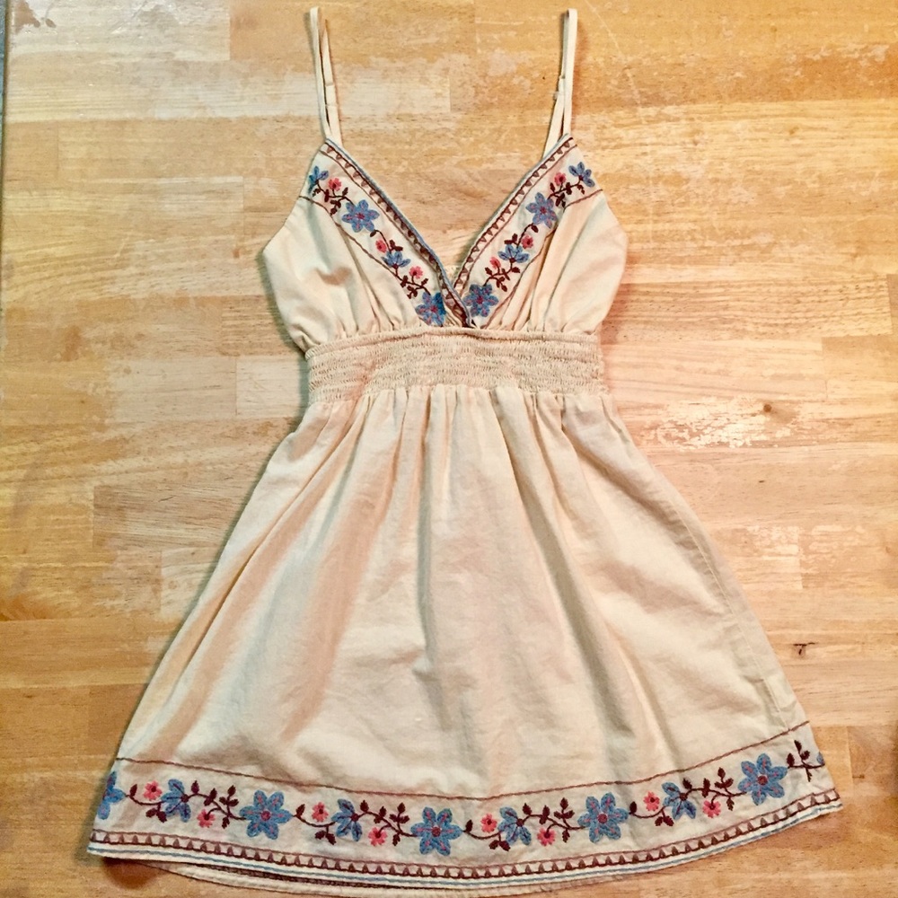 Cream and floral tank top